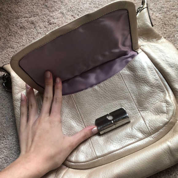 {Coach} champagne leather tote bag - Picture 7 of 7